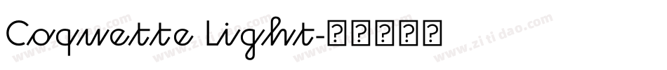 Coquette Light字体转换